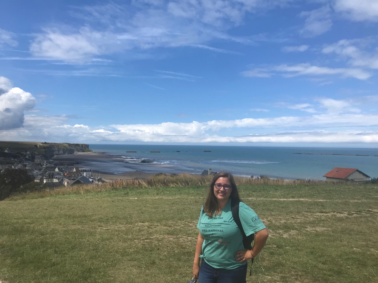 Emma Davis a History Major in Normandy, France.