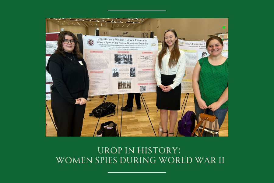 Danielle and two students at undergraduate research presentation