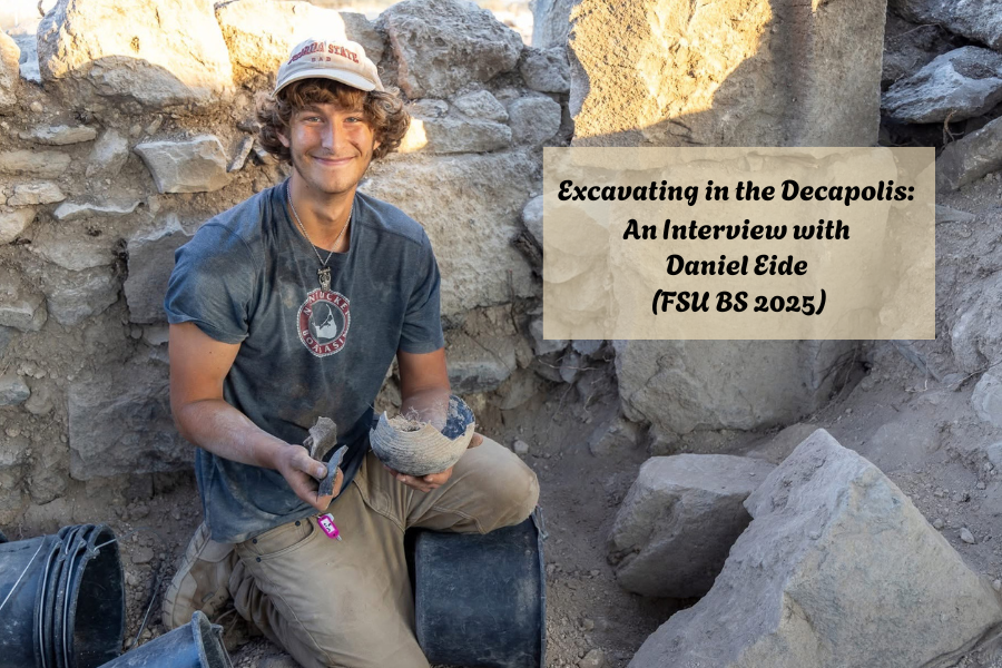 Daniel Eide at the excavation site.