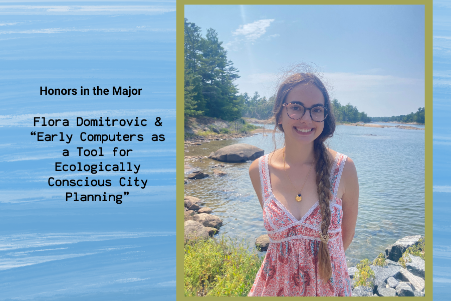Flora Domitrovic standing in front of a lake.